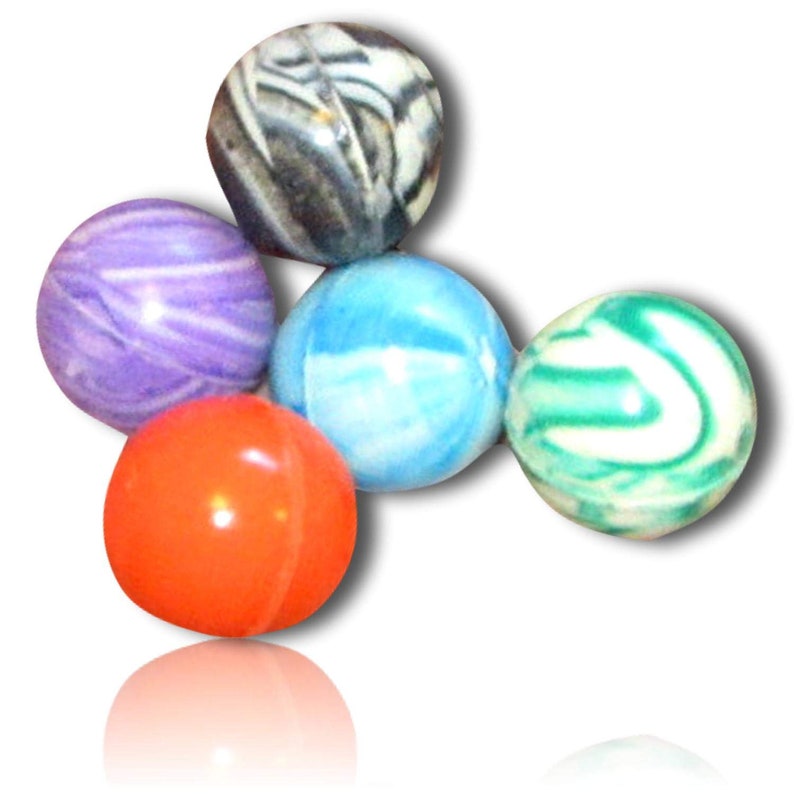 Multicolor {27mm} 288 Bulk Pack Mid-Size Super High Bouncy Balls Solid Stripes Striped Animal Zebra Water Color Patterns Patterned Style