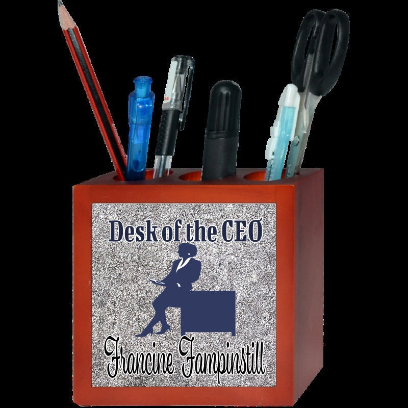 Personalized Pen Pencil Holder Desk Of Workplace Gift Personalized Pen Pencil Holder Desk Of Workplace Gift For The Boss Co Worker