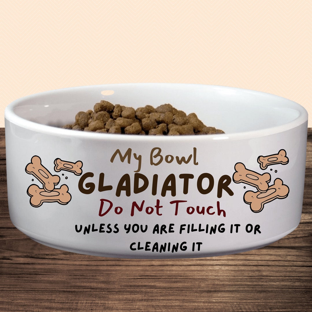Personalized With Name do Not Touch Dog Bowl / Etsy
