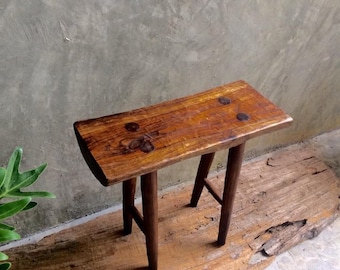 Rustic teakwood stool