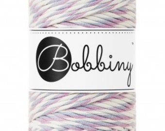 MAGIC IRIS, a gorgeous limited edition blend by Bobbiny 3mm Single Twist Cotton String! for macrame and weaving