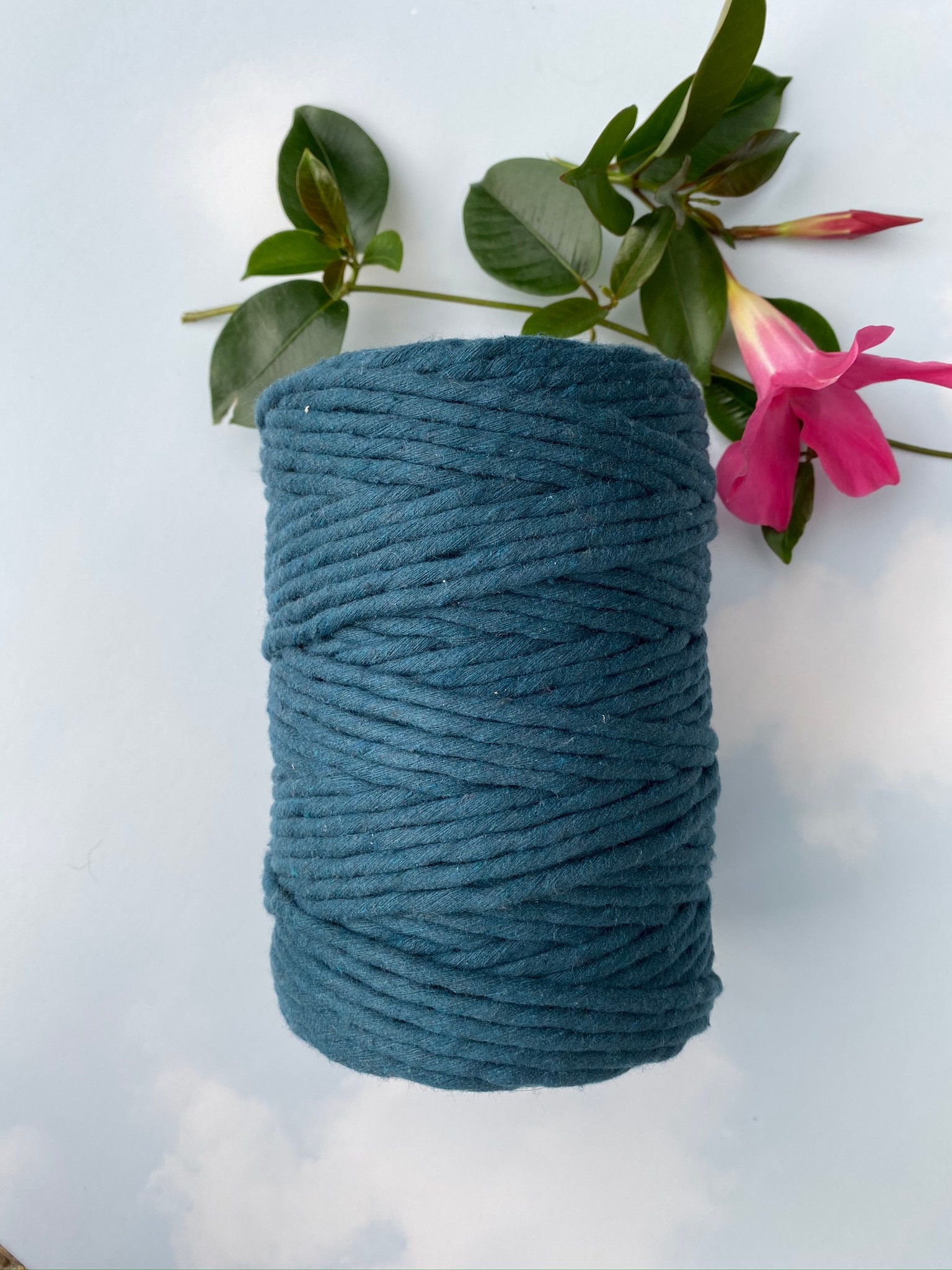 PEACOCK 5mm Single Twist Cotton String for macrame weaving Etsy