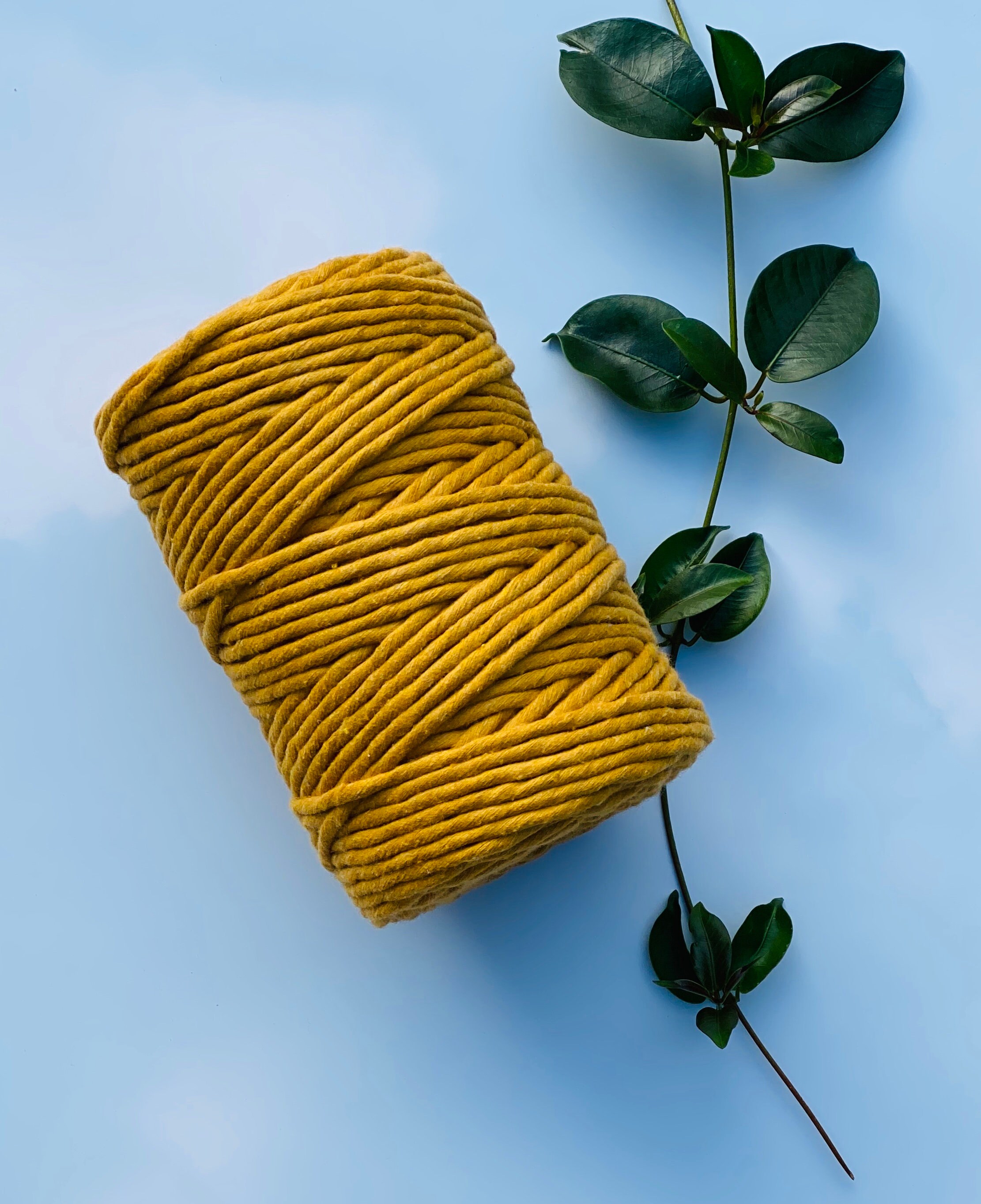 MUSTARD Macrame yarn 5mm Premium Single Twist macrame string Etsy