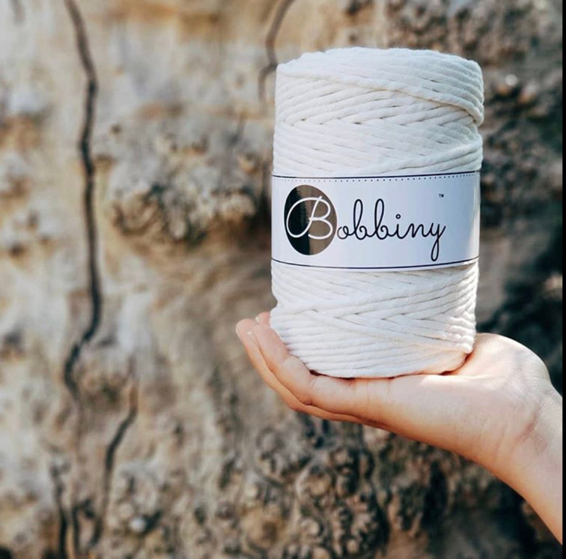 NATURAL Bobbiny 5mm Single Twist Cotton String for Fibreart Etsy
