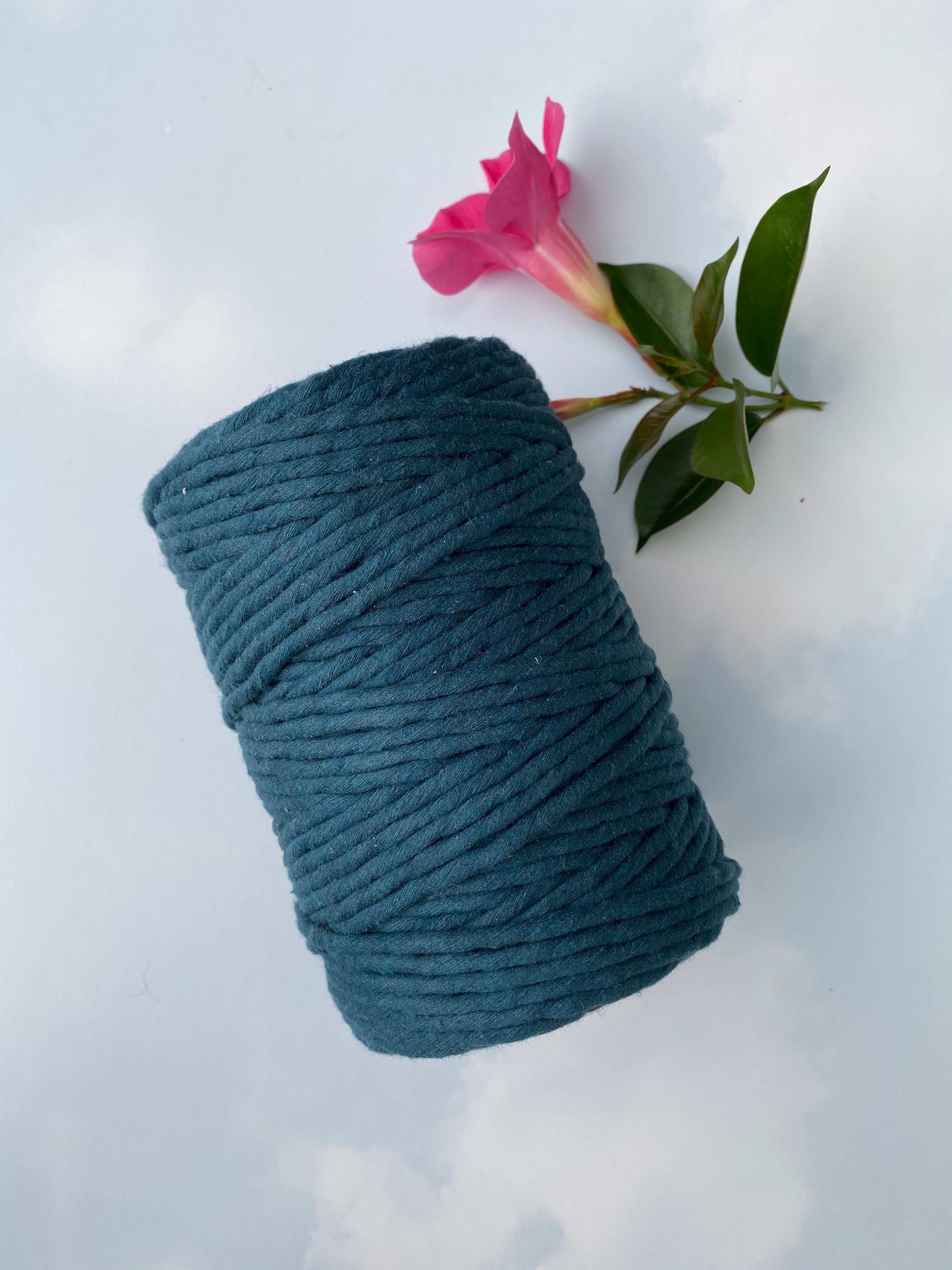 PEACOCK 5mm Single Twist Cotton String for macrame weaving Etsy