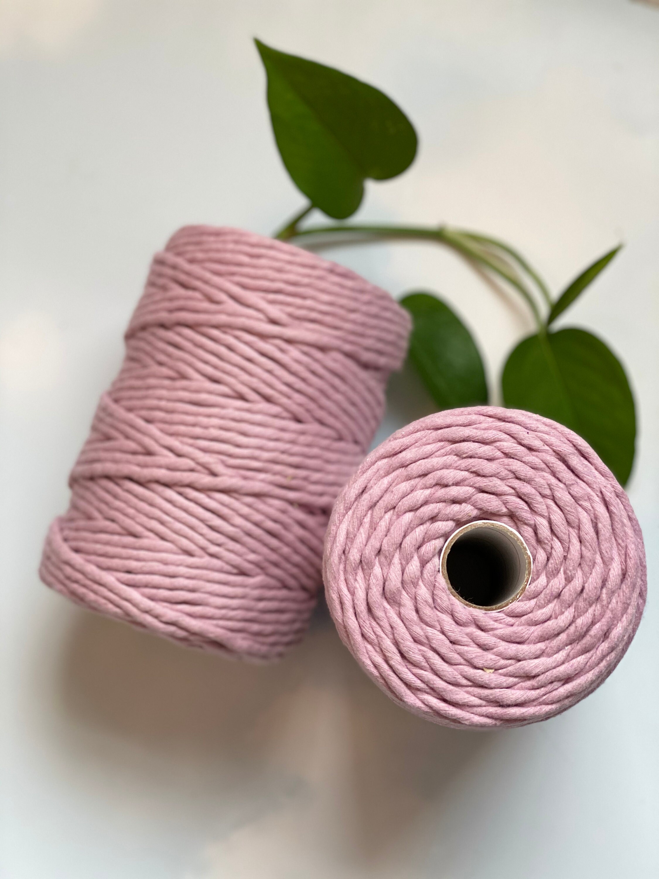 DUSTY PINK 5mm Macrame Yarn Single Twist Cotton String by Etsy