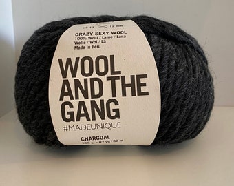 CHARCOAL, Wool and the Gang Crazy Sexy Wool, Super Chunky and Simply gorgeous!