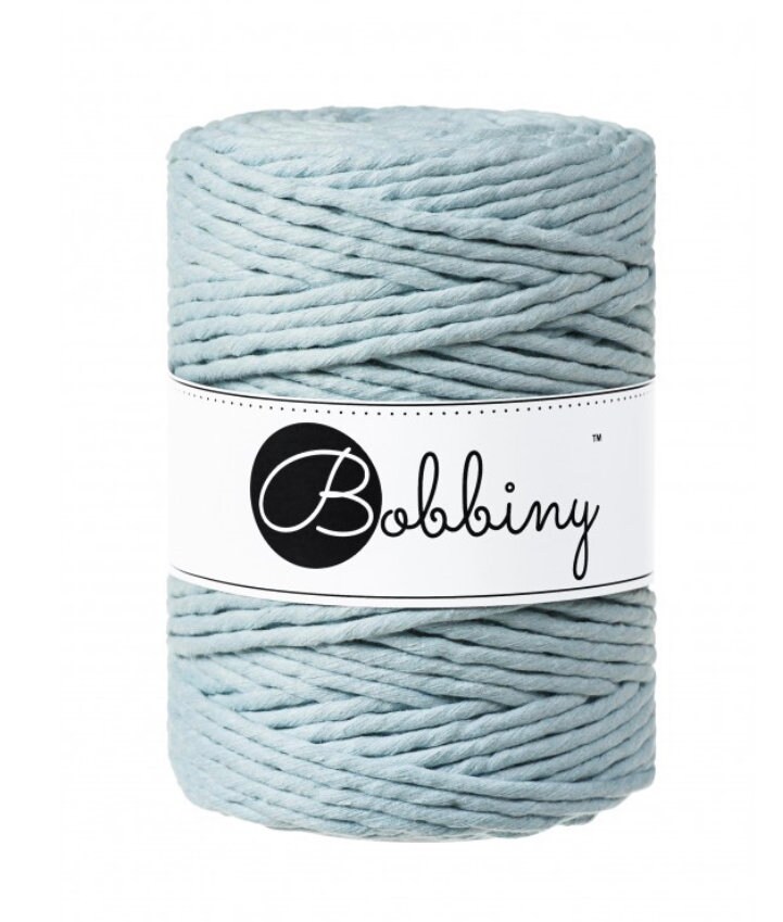 MISTY BLUE 5mm Single Twist Cotton String by Bobbiny for Etsy