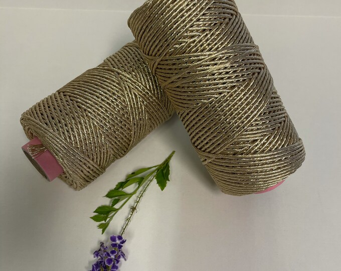 METALLIC GOLD SHIMMER String, a gorgeous and shiny 3mm single twist.