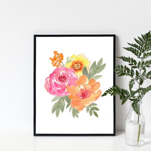 8x10 Floral Arrangement, Printable, Instant Digital Download, Wall Art ...