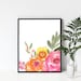 8x10 Floral Printable Wall Art, Floral Print Wall Art, Flowers ...