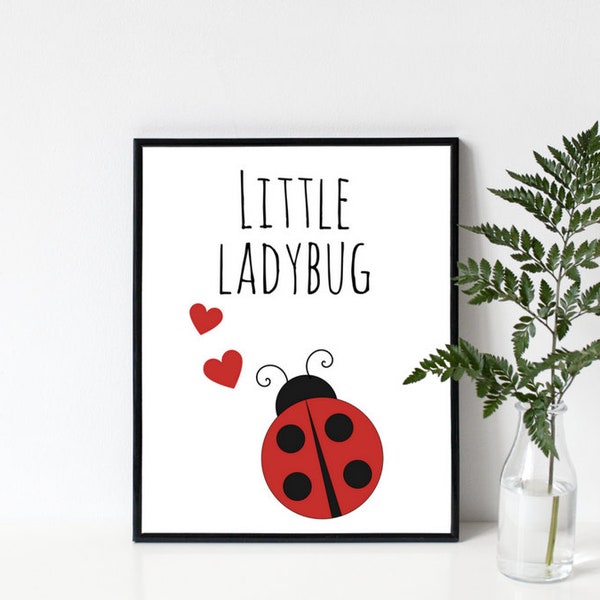 Ladybug Nursery Art Etsy
