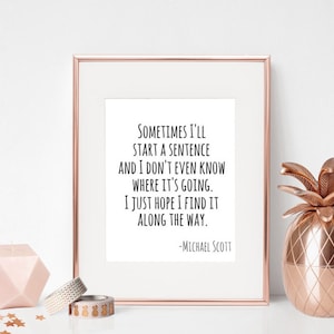 8x10 Michael Scott Printable Wall Art, Michael Scott Quote, The Office Quote, The Office Tv Show, Instant Download Printable Art, PDF
