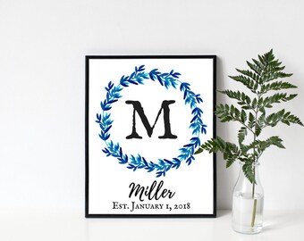 8x10 Established Sign, Established Family Sign, Last Name Printable ...