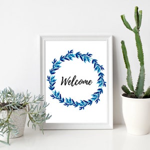8x10 Welcome Sign Printable Wall Art, Welcome Sign, Home Decor, Home Sign, Instant Download, Instant Download Printable Wall Art, PDF
