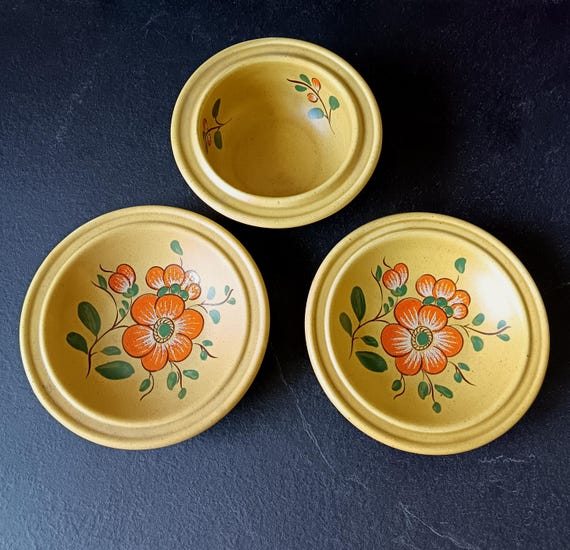 Vintage K&G Luneville French ceramic bowls and bowls