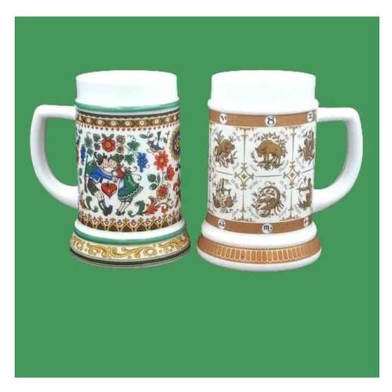 Vintage German opaline beer mug