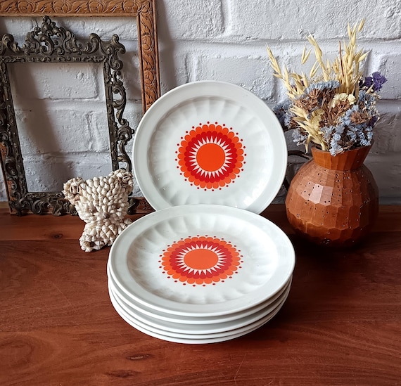 6 vintage porcelain dessert plates Seltmann Weiden Bavaria