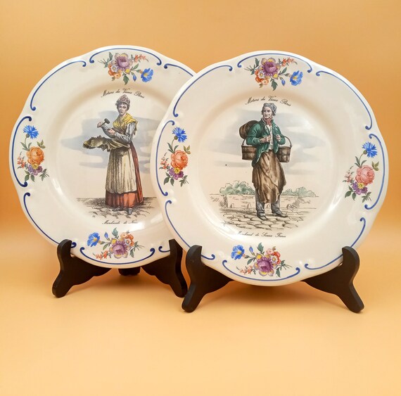 2 PLATES old trades of Paris