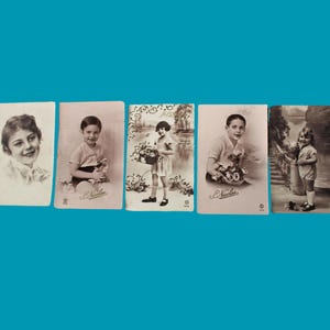 Lot 5 CARTES postales anciennes de fêtes (sainte Catherine, Saint Nicolas...) des années 1940/50