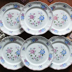 6 dinner plates in earthenware Orchies Moulin des Loups Vintage &quot;Auvergne&quot; model