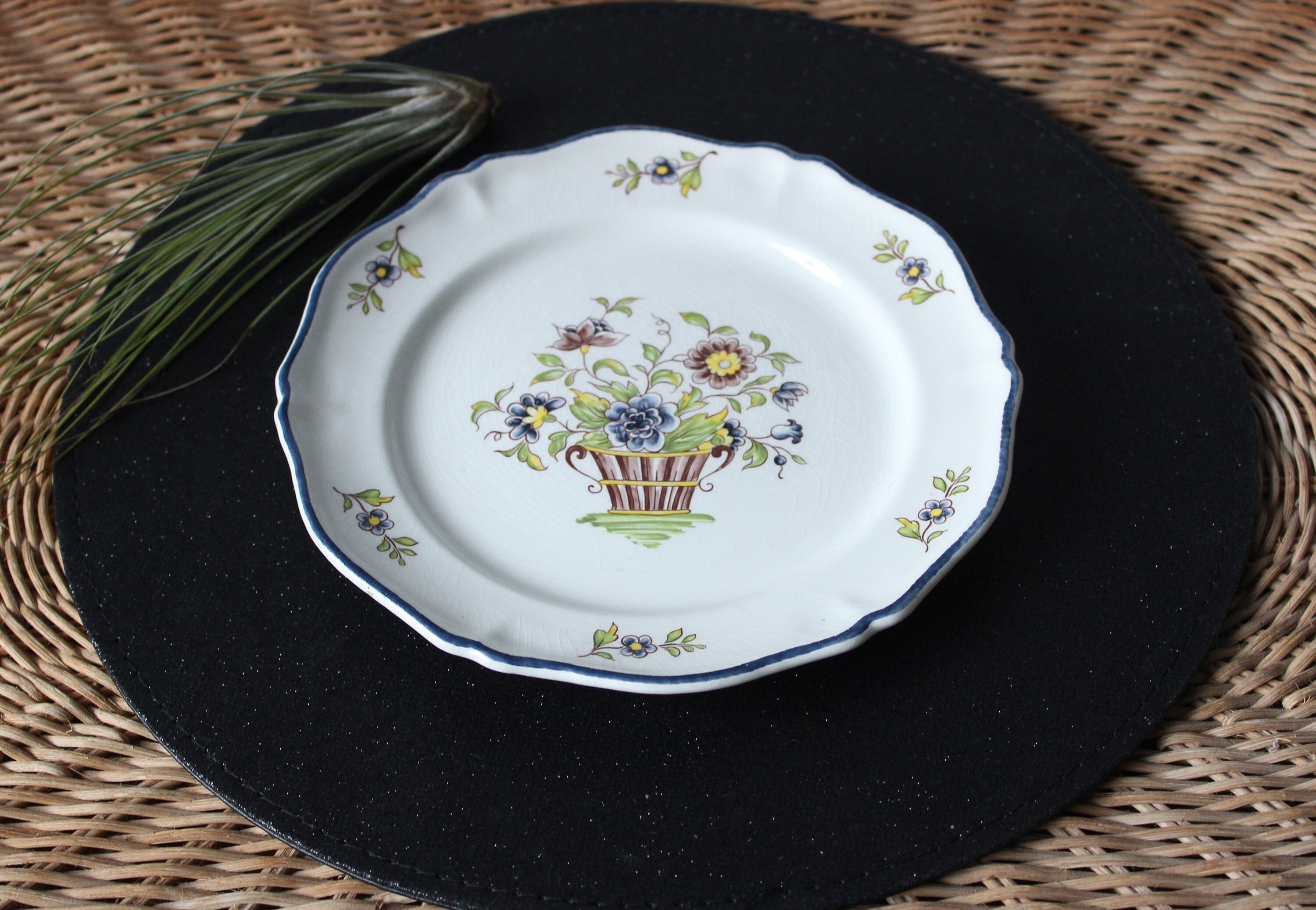 Petite Assiette Décorative Saint-Amand Modèle Vieux Delft