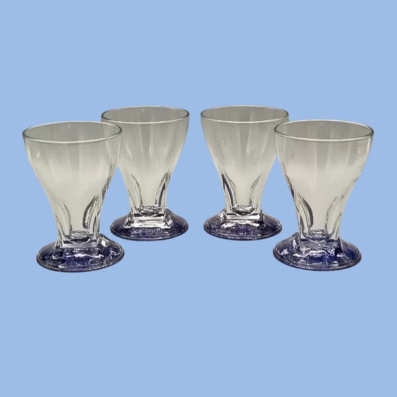 4 Contrex France water glasses designed by Kristian Gavoille