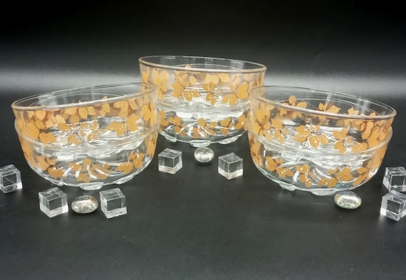 6 vintage Italian glass dessert cups