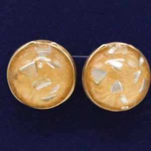 Marc Labat vintage 80s enameled gold EAR CLIPS