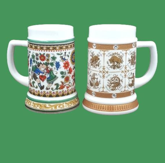 Vintage German opaline beer mug