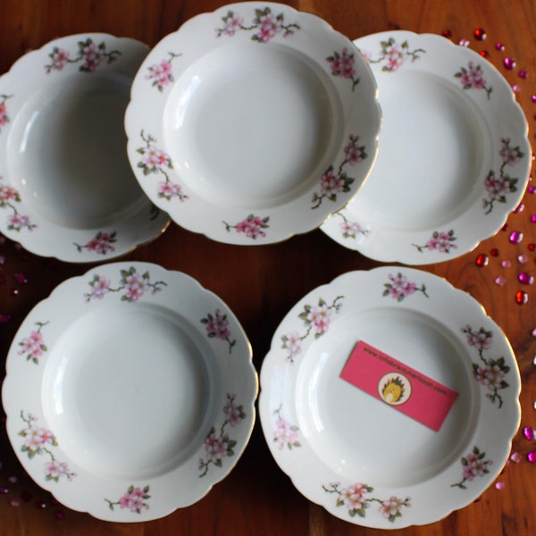 ASSIETTES creuses porcelaine motif vintage Seltmann weiden Bavaria