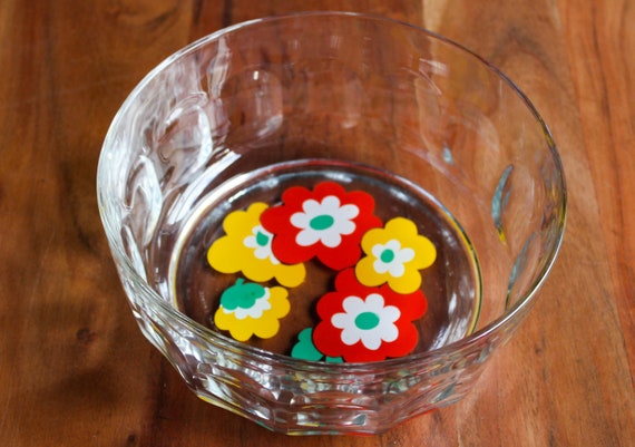 Lotus Arcoroc France glass salad bowl, seventies style