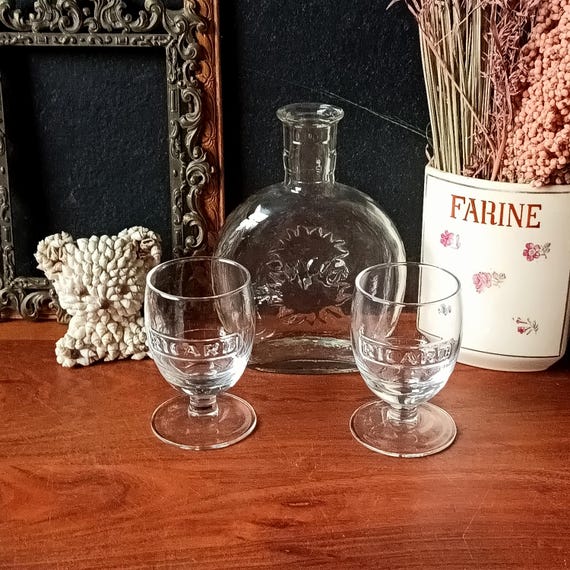 RICARD 3-piece set: carafe and 2 glasses