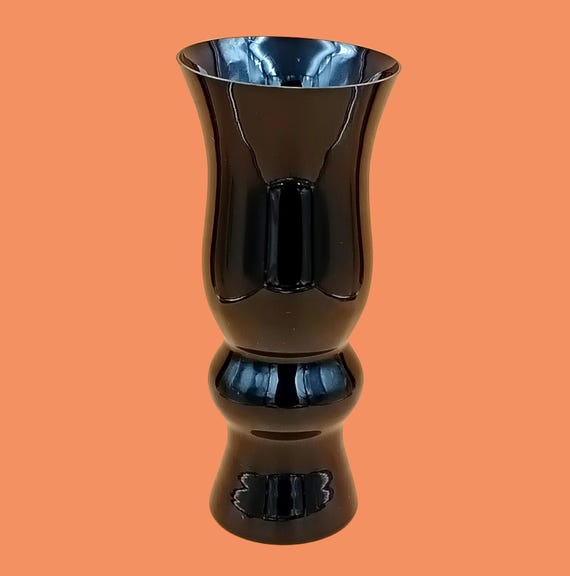 LARGE VASE in black opaline, 2000s
