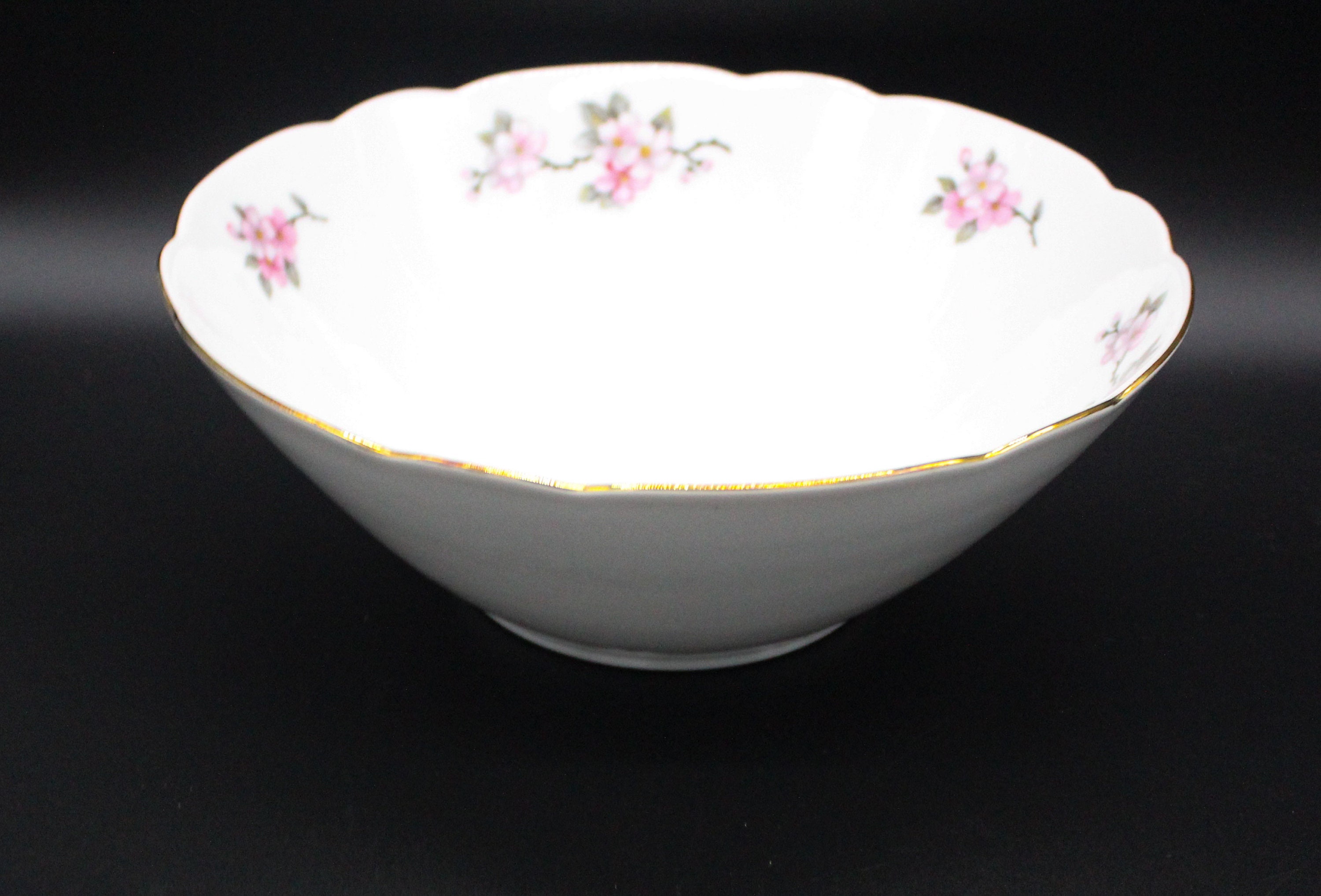 Porcelain BOWL Seltmann Weiden Bavaria vintage pattern pink flowers