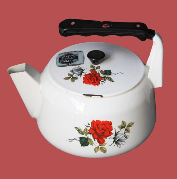 JAPY France enamelled KETTLE old 1970, vintage