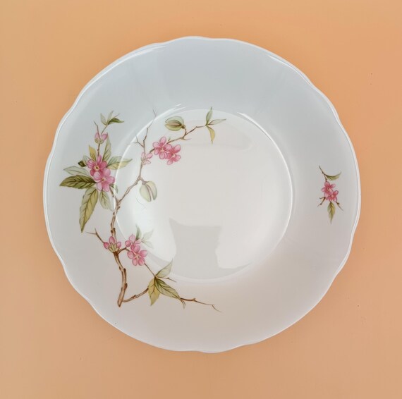 6 SOUP PLATES white porcelain Bareuther Waldassen Bavaria Germany