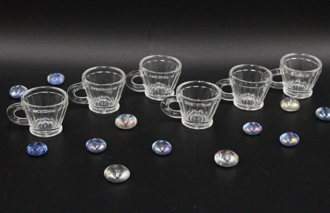 6 Small Vintage Liquor GLASSES in the Shape of Mini Mugs Etsy