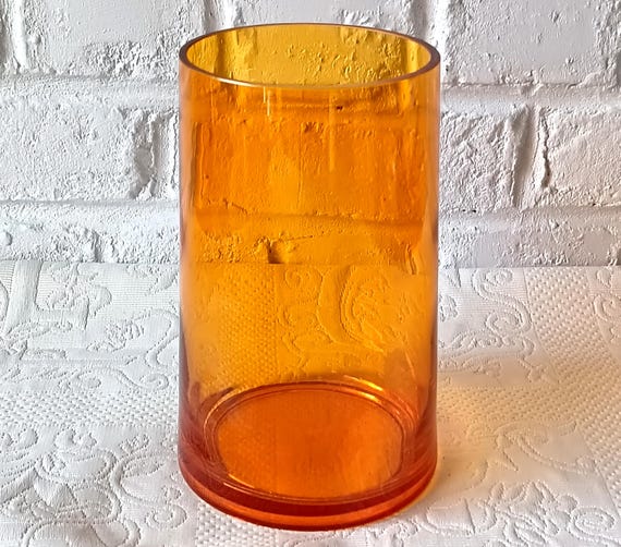 Orange glass vase, STUDIO NOVA