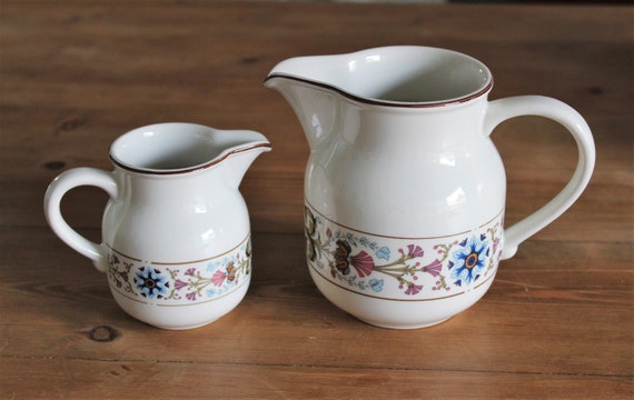 Duo MILK POT and CREMIER, vintage Villeroy and Boch model "Château"