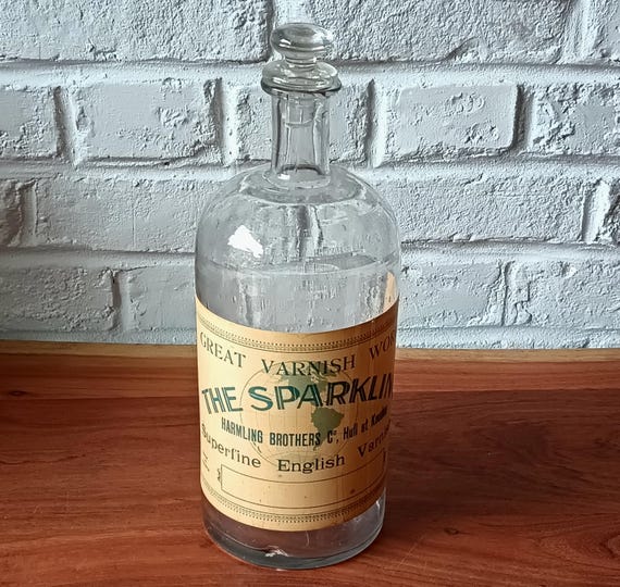 Vintage apothecary bottle, large pharmacy bottle