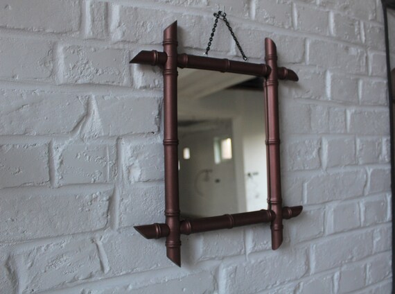 Old faux bamboo mirror restyled, Art Deco, typical 1930s
