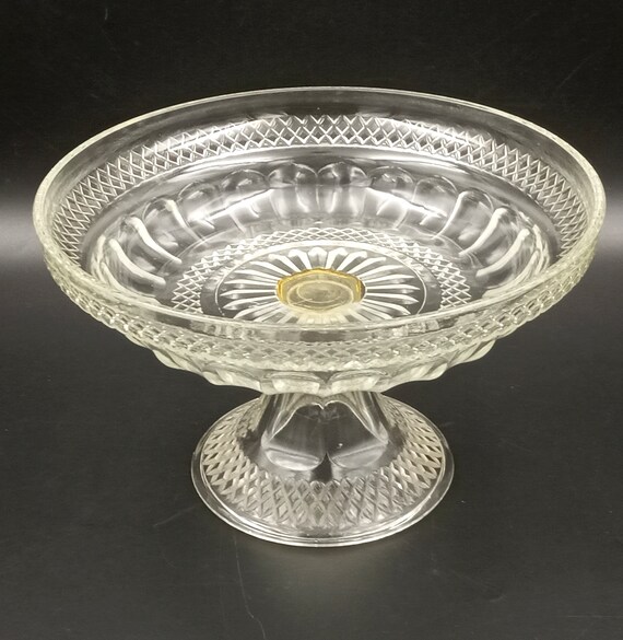 Glass CUP on foot, shabby glass compote bowl, display, pocket, fruit bowl, servant
