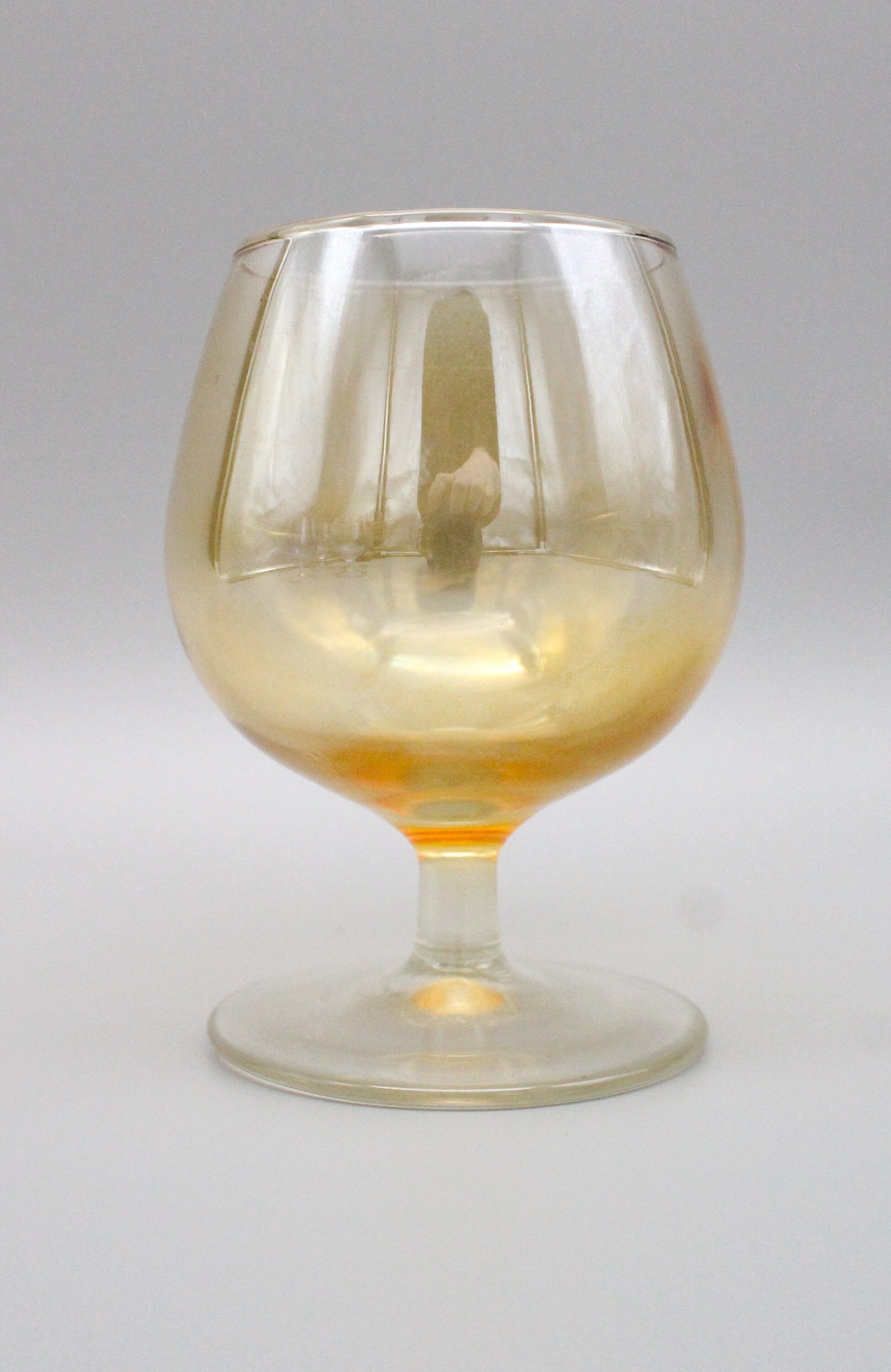 6 elegant vintage cognac glasses in multicolored crystal Arlequin France