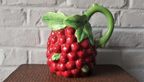 RASPBERRY JUG ceramic, water pitcher, GRAHAM