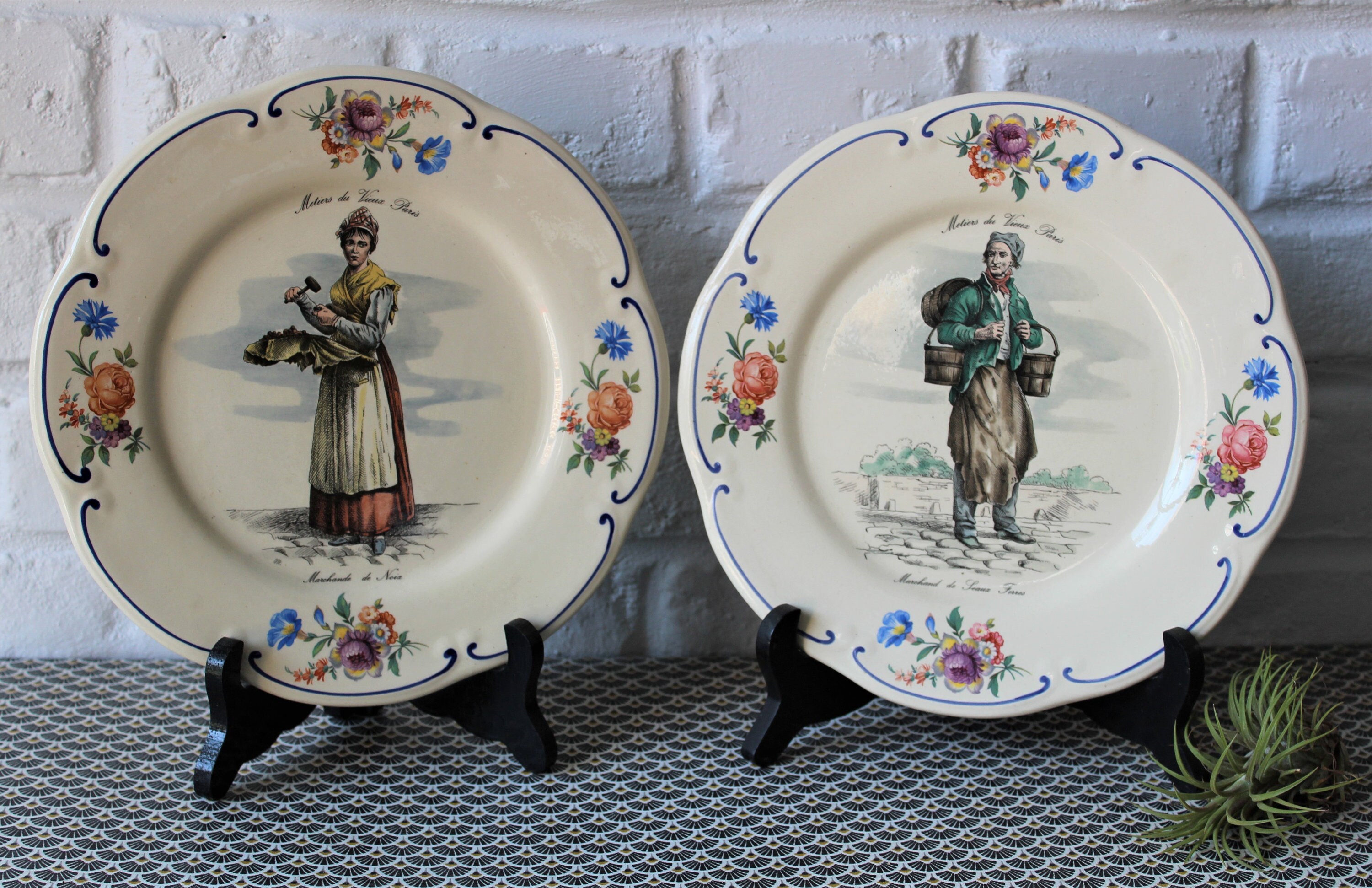 2 Assiettes Vieux Métiers de Paris