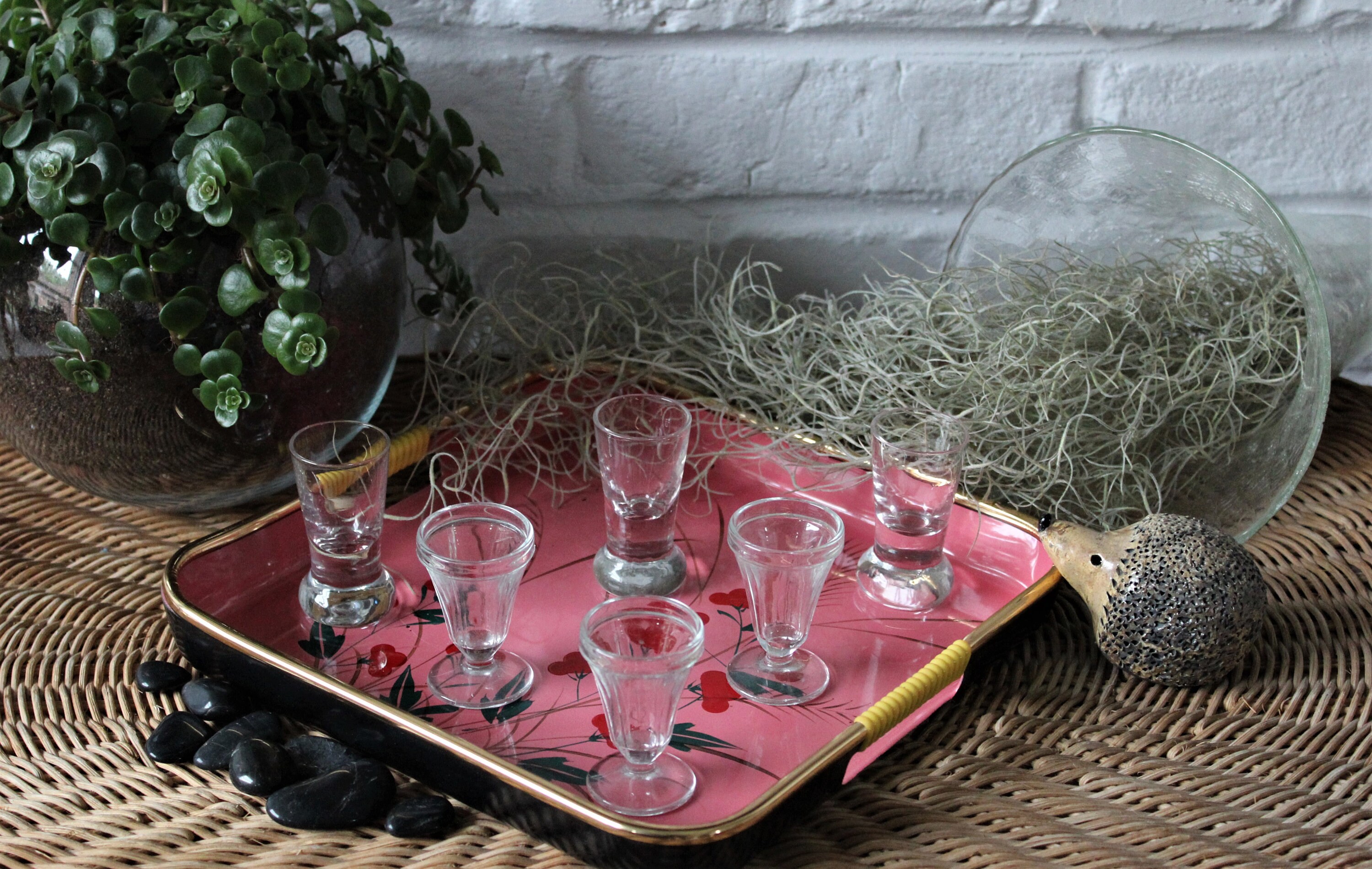 Ensemble de 6 Verres Composé 3 Verres à Gros Culots et Lunette | 09