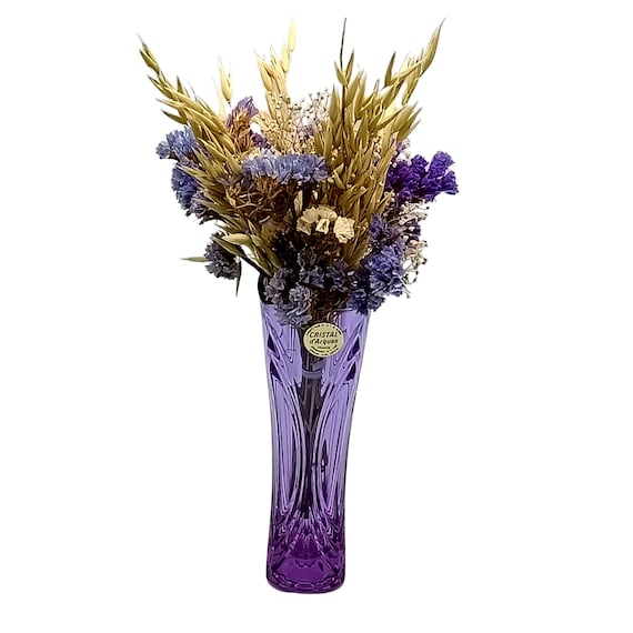 VASES in vintage purple glass, Cristal d'Arques Châtelet model