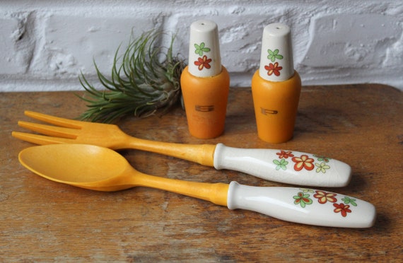 Vintage Dressing Set with Cutlery, Salt and Pepper Shaker
