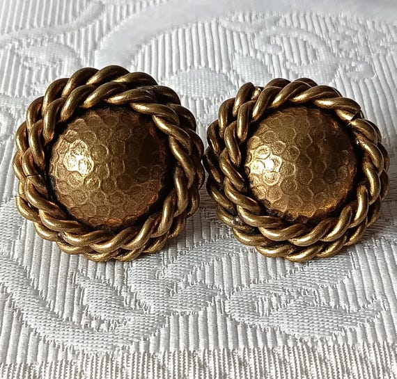 EAR CLIPS vintage gold metal clips